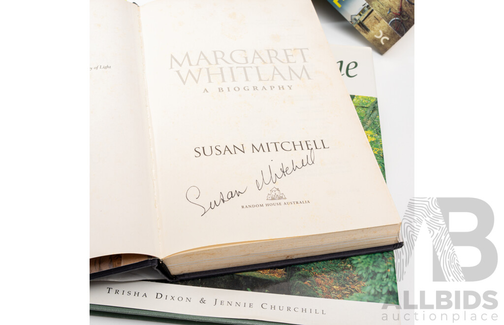 Collection Six Books All Signed by the Authors Including Gardens in Time and More