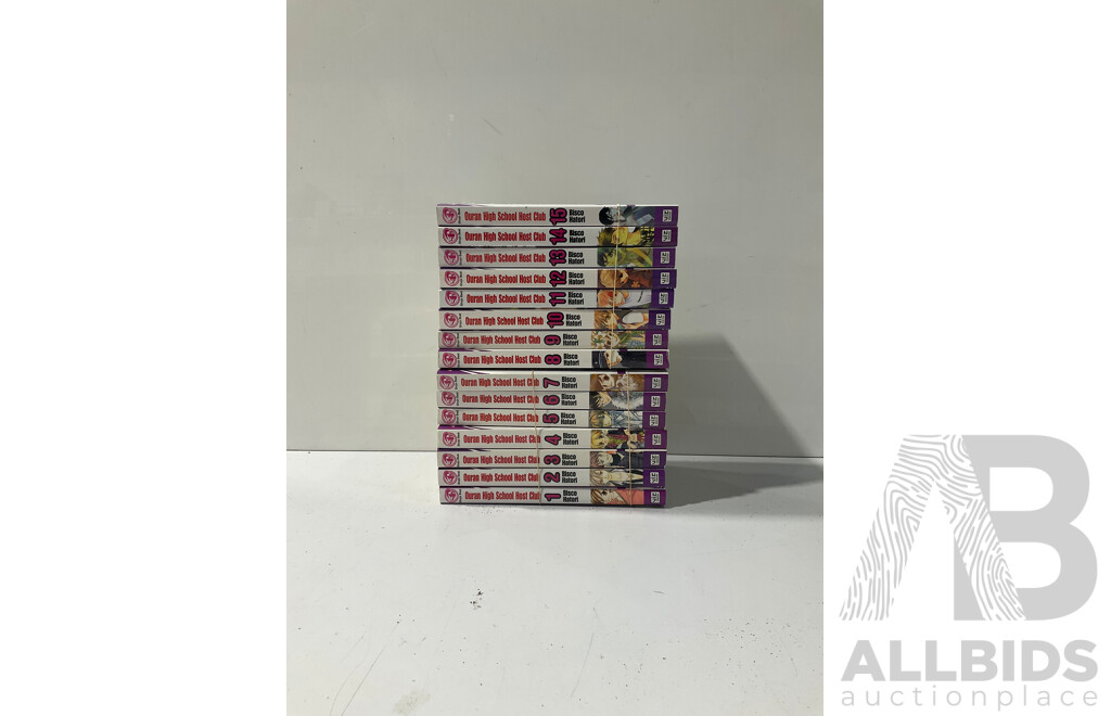 Collection 15 Volumes Ouran High School Host Club, by Bisco Hatori, Shojo Beat Manga, Softcover