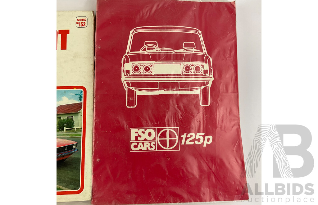 Assortment of European Automotive Workshop Manuals Including VW Passat, BMC 1100, FSO 125P, VAZ, Lada