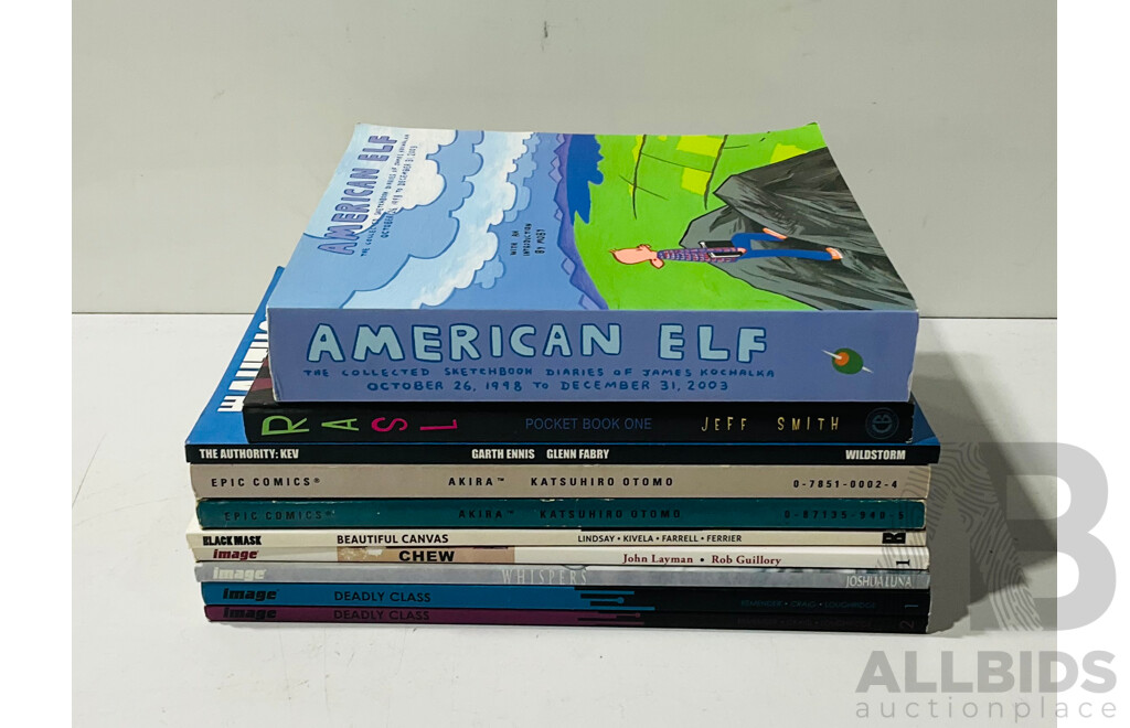 Collection Ten Graphic Novels Including American Elf, Deadly Class 1 & 2 and More