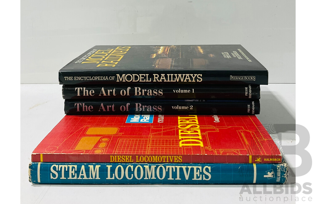 Collection Five Books Relating to Model Trains and Railways