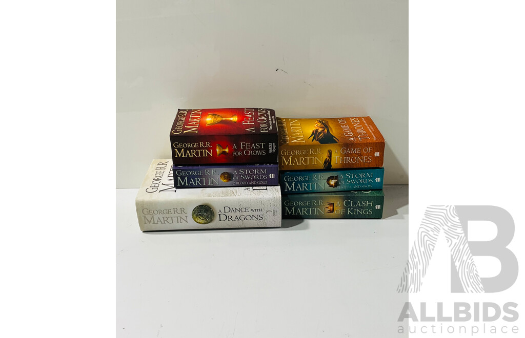 Collection Six George RR Martin Novels in the Game of Thrones Series