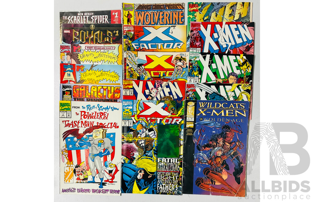 Large Collection of Marvel Comic Single Issues Including X-men and X-men Related Titles