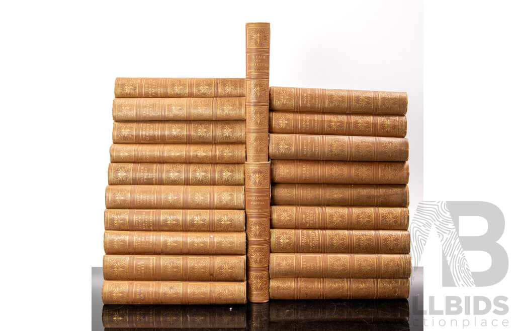 Antique Set 21 Volumes Special Authorised Edition of the Works of Charles Dickens, Cassel & Co, Hardcovers