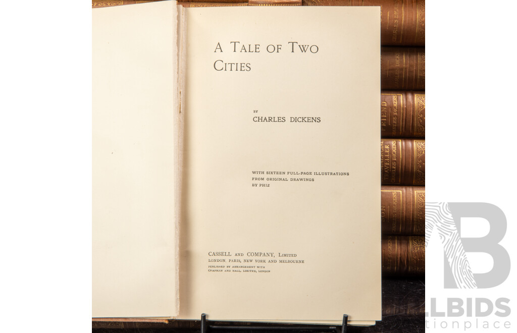 Antique Set 21 Volumes Special Authorised Edition of the Works of Charles Dickens, Cassel & Co, Hardcovers