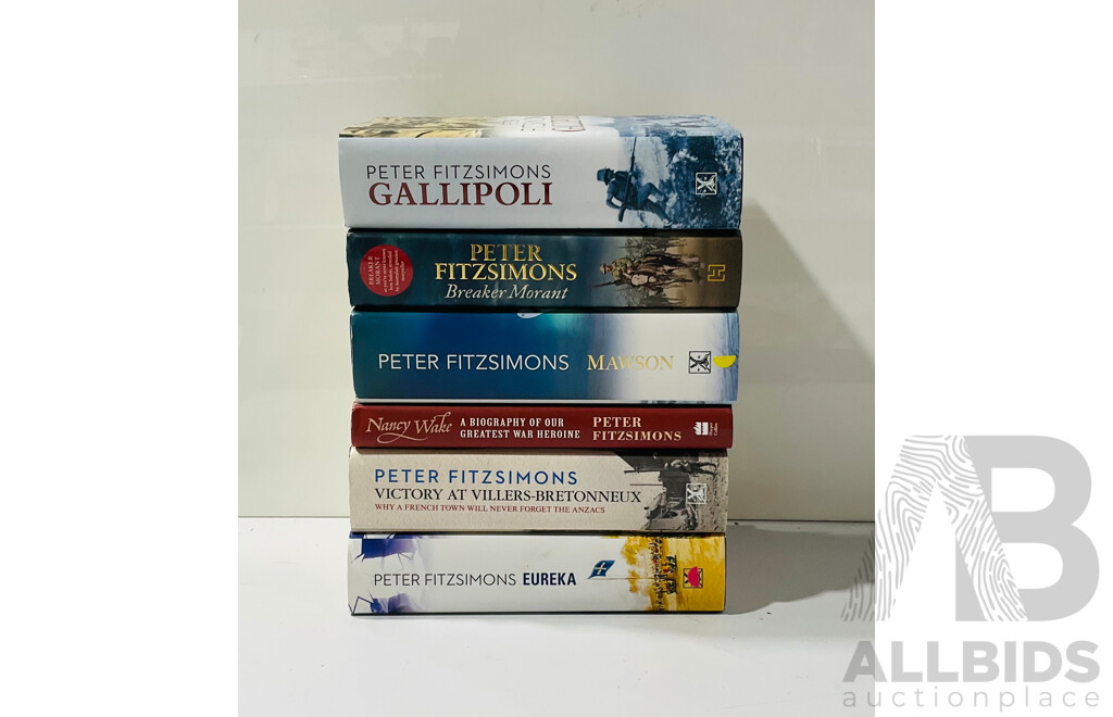 Collection Six Peter Fitzsimmons Books, All Hardcovers with Dust Jackets