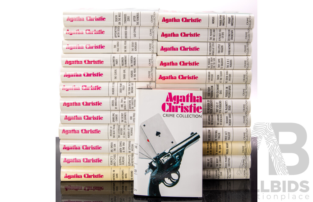 Set 25 Volumes Agatha Christie Crime Collection, Lansdowne Press,1985, Hardcovers with Dust Jackets