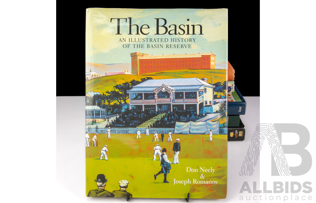 Collection Books Relating to Cricket Including First Edition the Basin, Signed by Both Authors, and Much More