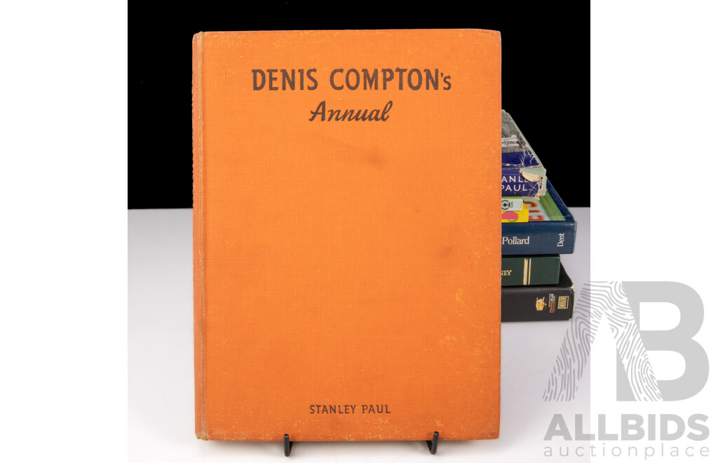 Collection Books Relating to Cricket Including First Edition the Basin, Signed by Both Authors, and Much More