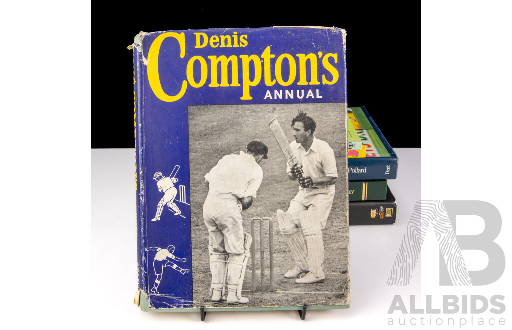 Collection Books Relating to Cricket Including First Edition the Basin, Signed by Both Authors, and Much More