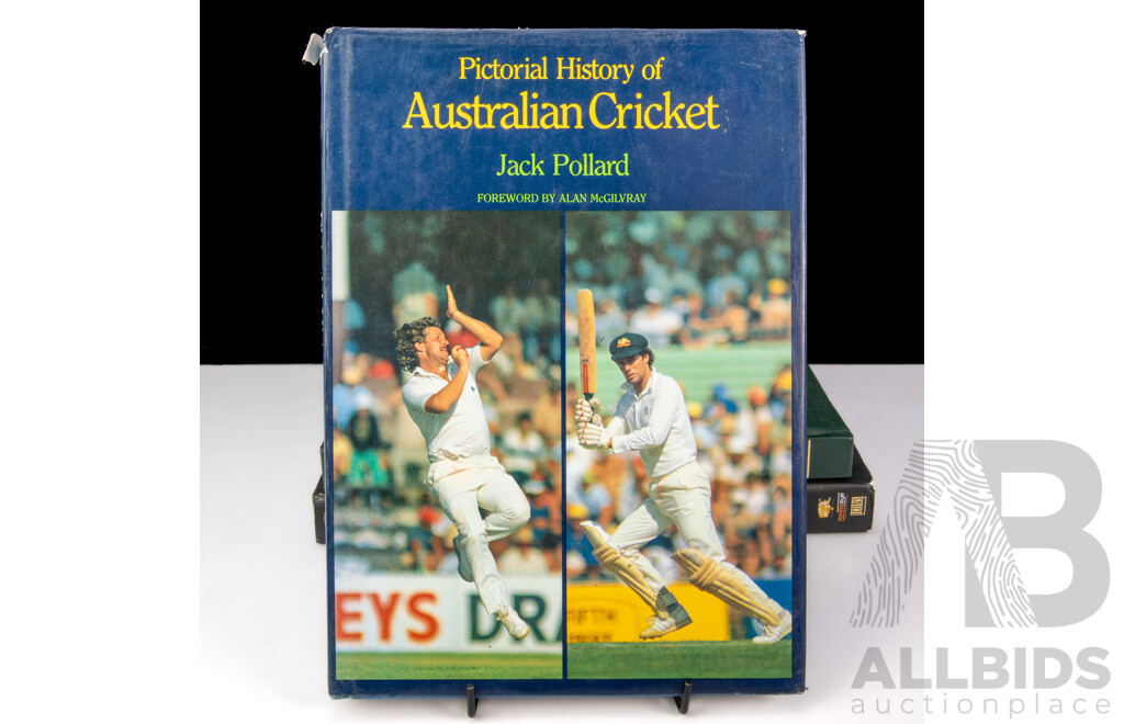 Collection Books Relating to Cricket Including First Edition the Basin, Signed by Both Authors, and Much More