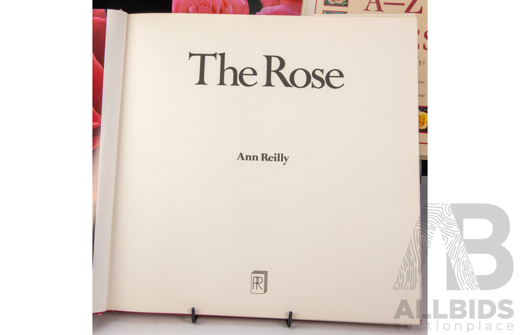 Collection Four Books Relating to Roses Including Stirling Macoboys Roses and Ore, All Hardcovers, Three with Dust Jackets