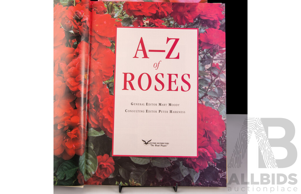 Collection Four Books Relating to Roses Including Stirling Macoboys Roses and Ore, All Hardcovers, Three with Dust Jackets
