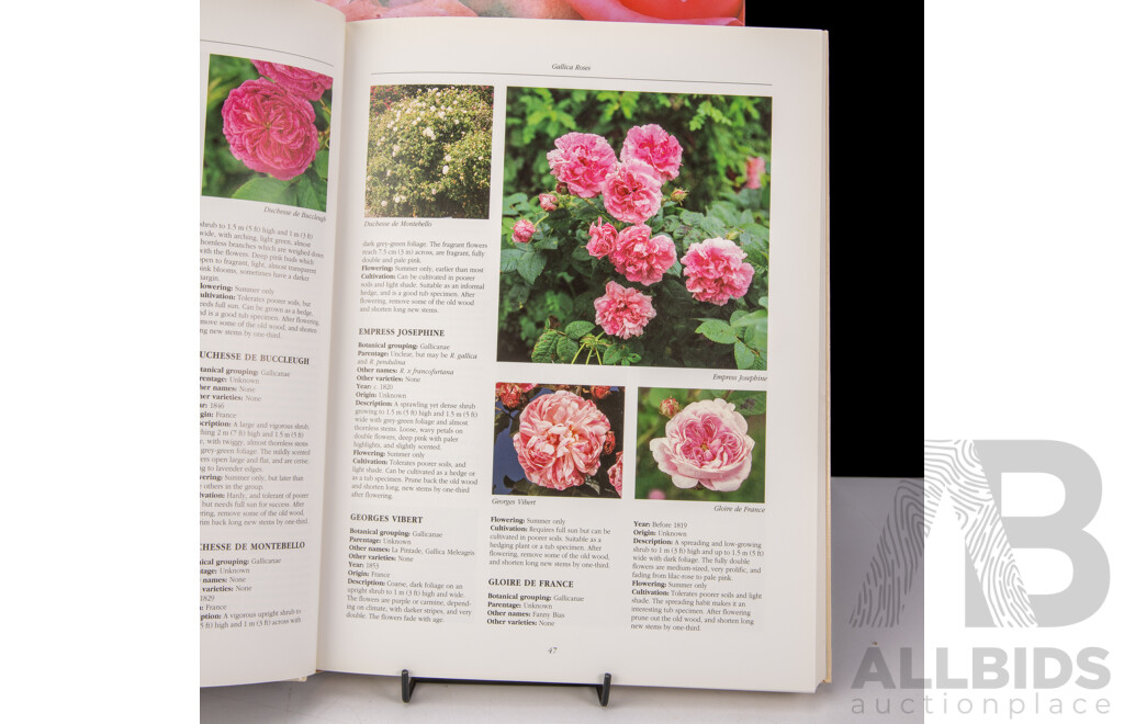 Collection Four Books Relating to Roses Including Stirling Macoboys Roses and Ore, All Hardcovers, Three with Dust Jackets