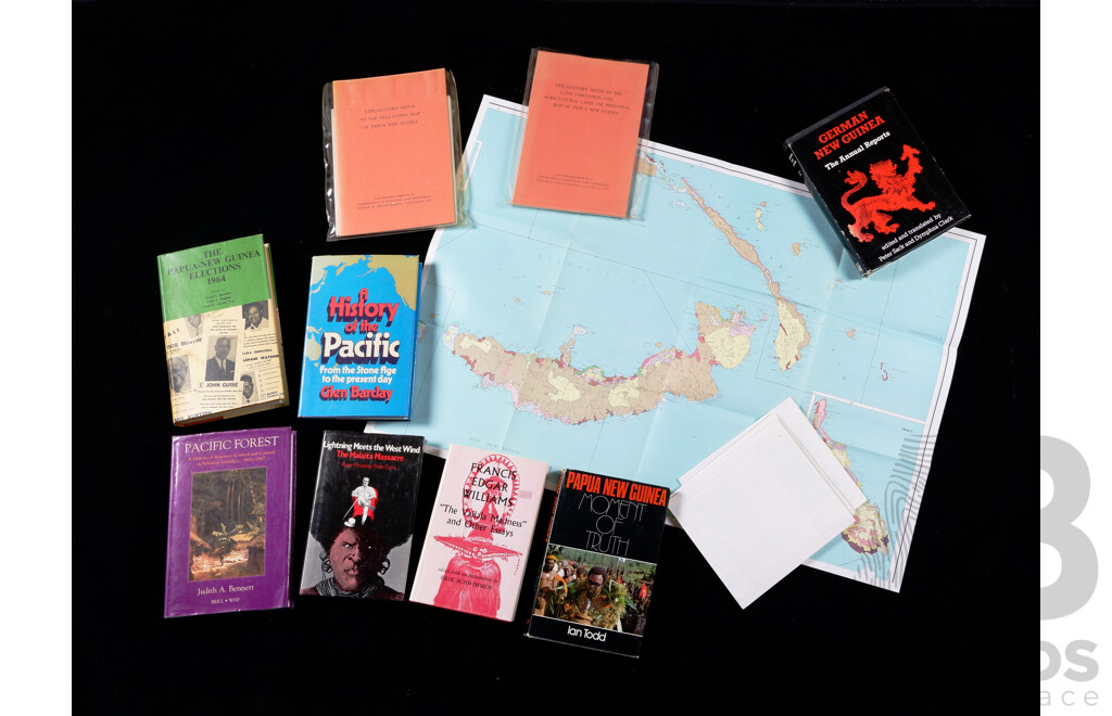 Collection Books Relating to PNG and the Pacific Including CSIRO Map Series 35 & 36 and More