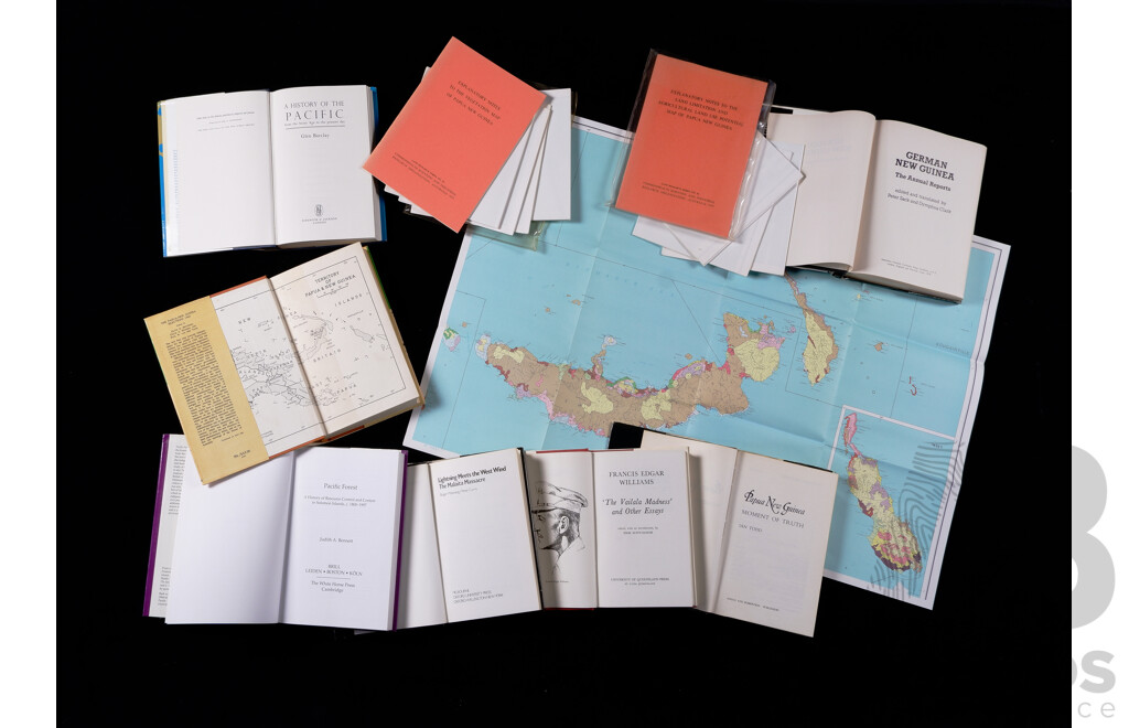 Collection Books Relating to PNG and the Pacific Including CSIRO Map Series 35 & 36 and More