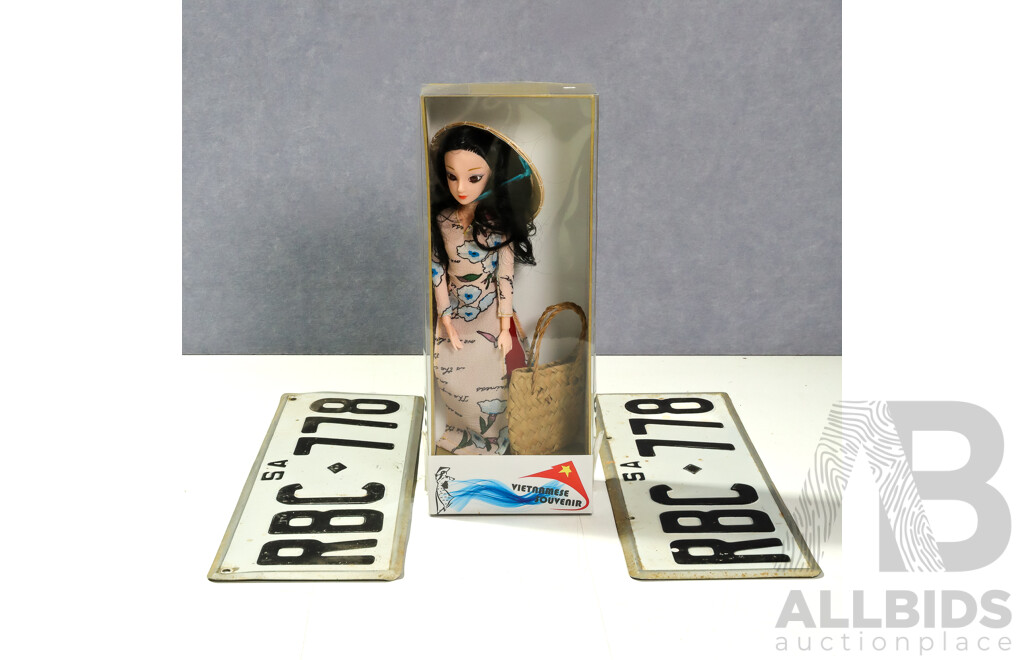 Vietnamese Souvenir Doll and SA Number Plate