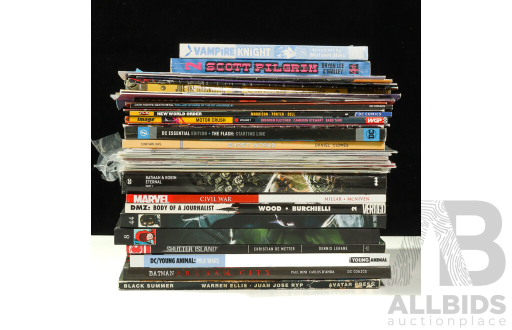 Collection Comics & Graphic Novels Including Issues 1 to 11 Rocket Racoon, Daniel Clowes Ghost World, Harley Quinn and More