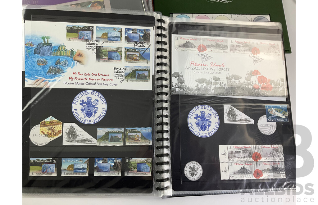 Album of United Kingdom Royal Mail Presentation Packs, Pitcairn Islands Stamp Packs and First Day Covers, Limited Edition Penguins of Antarctica