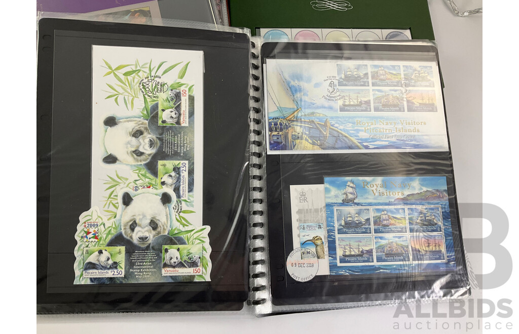 Album of United Kingdom Royal Mail Presentation Packs, Pitcairn Islands Stamp Packs and First Day Covers, Limited Edition Penguins of Antarctica