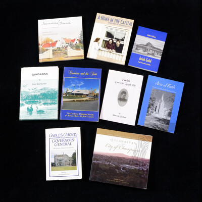 Collection Nine Books Mostly Relating to Local Canberra and District History Including Signed by Author of Queanbeyan City of Champions and More