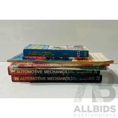 Collection Seven Books Relating to Cars, Automotive Reapirs Etc Including Holden