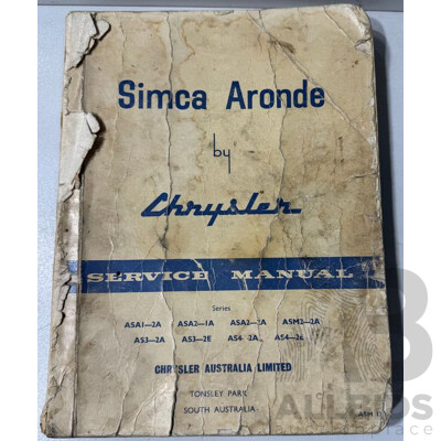 Chrysler Simca Aronde Service Manual