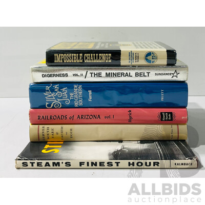 Collection Books Relating to American Trains and Regional Train History