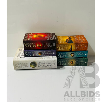 Collection Six George RR Martin Novels in the Game of Thrones Series