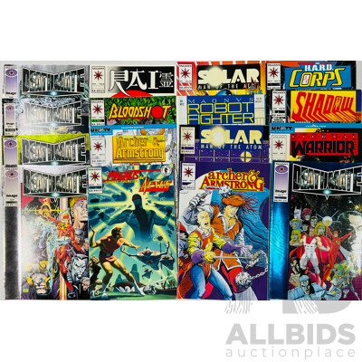 Collection of Several Single Issue Comics From Valiant Comics Including Solar: Man of the Atom, Magnus, Robot Fighter and More