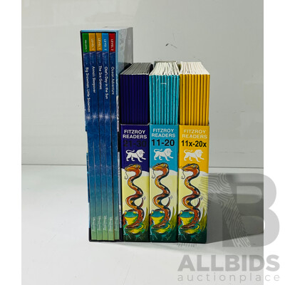 Three Sets Ten Volume Fitzroy Readers Softcover in Slip Cases Along with Disney Frozen Reader Collection