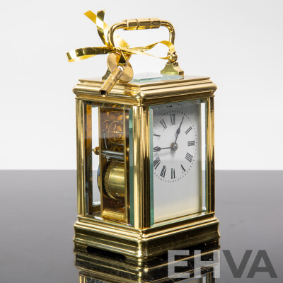 French Brass Cased Carriage Clock by Richard and Co