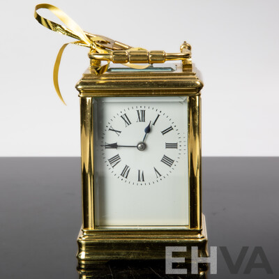 French Brass Cased Carriage Clock by Richard and Co
