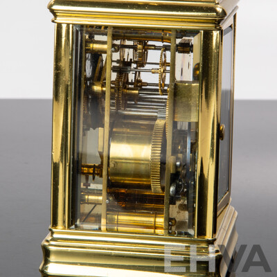French Brass Cased Carriage Clock by Richard and Co