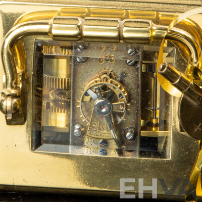 French Brass Cased Carriage Clock by Richard and Co