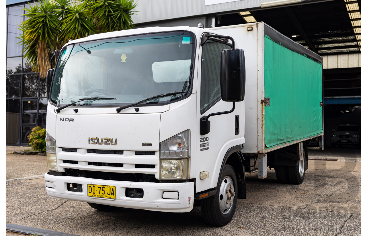 11/2009 Isuzu NPR200 Medium 4x2 NH C/Chas Curtain Side White Turbo Diesel 5.2L