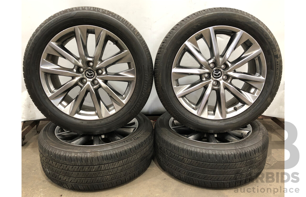 2018 Mazda CX9 Azami 20 Inch Five Stud Factory Alloy Wheels with Bridgestone Ecopia H/L 422 Plus Tyres - Set of Four