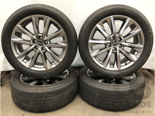 2018 Mazda CX9 Azami 20 Inch Five Stud Factory Alloy Wheels with Bridgestone Ecopia H/L 422 Plus Tyres - Set of Four