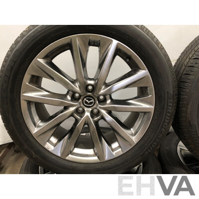 2018 Mazda CX9 Azami 20 Inch Five Stud Factory Alloy Wheels with Bridgestone Ecopia H/L 422 Plus Tyres - Set of Four