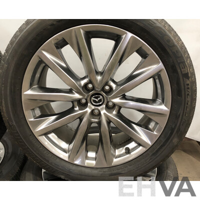 2018 Mazda CX9 Azami 20 Inch Five Stud Factory Alloy Wheels with Bridgestone Ecopia H/L 422 Plus Tyres - Set of Four