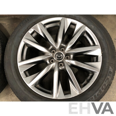 2018 Mazda CX9 Azami 20 Inch Five Stud Factory Alloy Wheels with Bridgestone Ecopia H/L 422 Plus Tyres - Set of Four