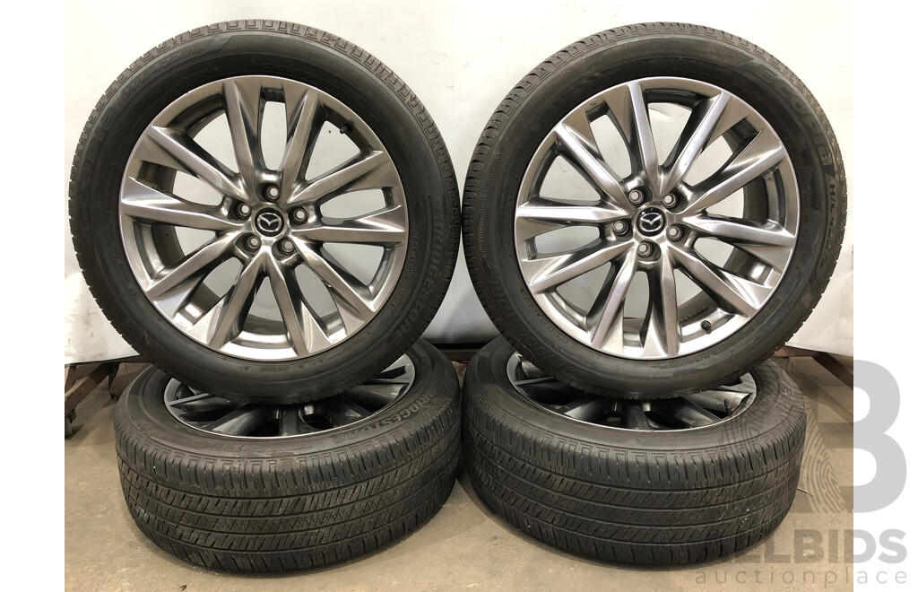 2018 Mazda CX9 Azami 20 Inch Five Stud Factory Alloy Wheels with Bridgestone Ecopia H/L 422 Plus Tyres - Set of Four