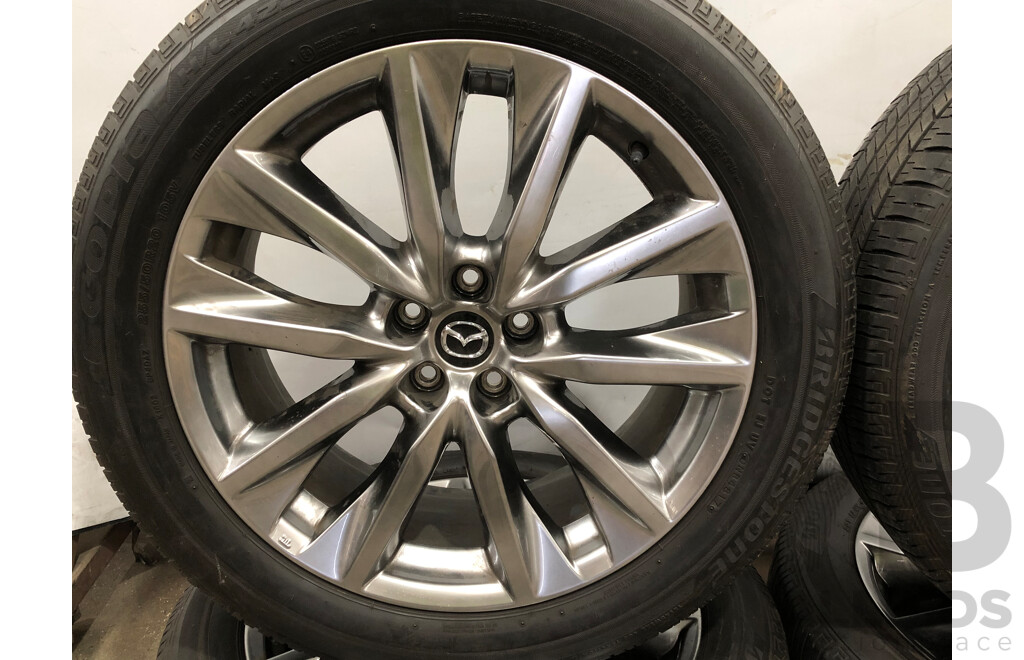 2018 Mazda CX9 Azami 20 Inch Five Stud Factory Alloy Wheels with Bridgestone Ecopia H/L 422 Plus Tyres - Set of Four