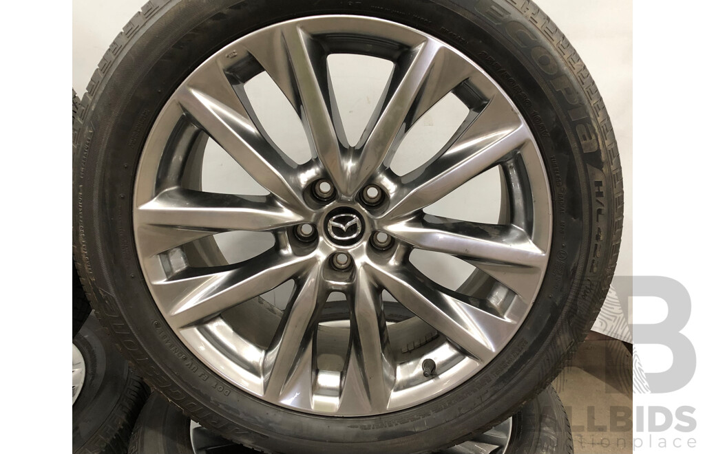 2018 Mazda CX9 Azami 20 Inch Five Stud Factory Alloy Wheels with Bridgestone Ecopia H/L 422 Plus Tyres - Set of Four