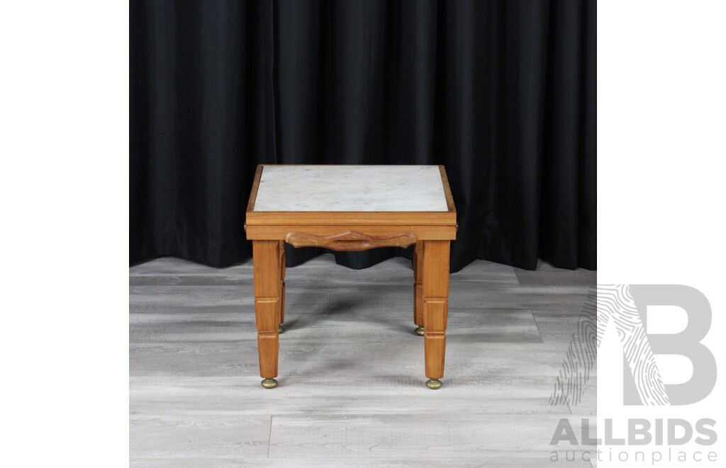 Marble Top End Table