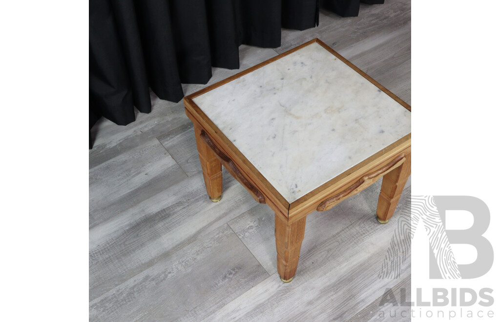 Marble Top End Table