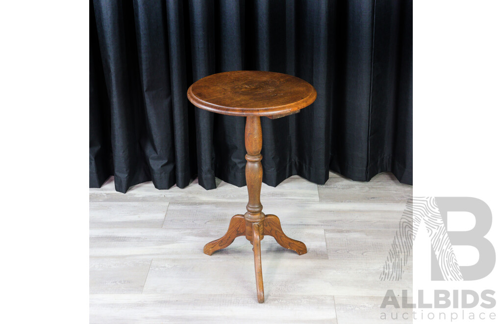 Turned Oak Wine Table