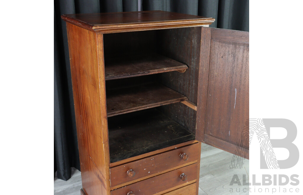 Vintage Timber Three Draw Artist Cabinet