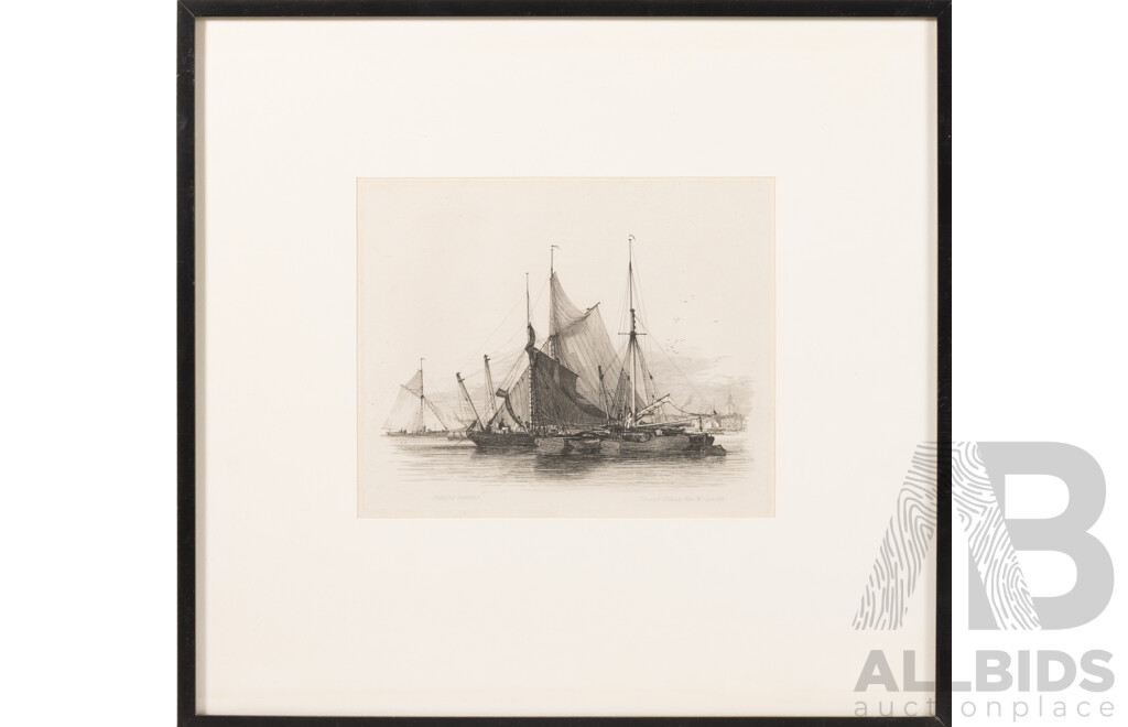 After Edward William Cooke, (19th Century, British, 1811-1880), Collection of Four 19th Century Antique British Marine Engraving Prints, 37 x 39 cm (frames) (4)