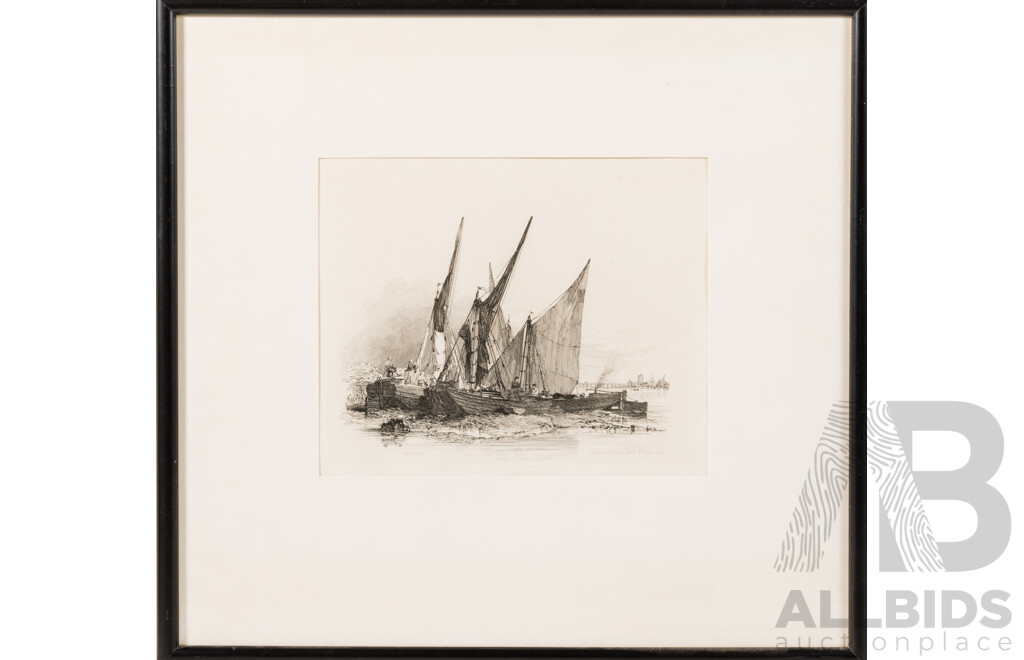After Edward William Cooke, (19th Century, British, 1811-1880), Collection of Four 19th Century Antique British Marine Engraving Prints, 37 x 39 cm (frames) (4)